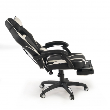 outlet cadeira de escritorio branco logan pele sintetica bracos moveis 6