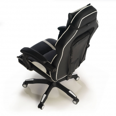 outlet cadeira de escritorio branco logan pele sintetica bracos moveis 9