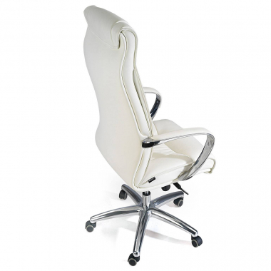 outlet cadeira de escritorio branco atlanta pele verdadeira bracos fixos 6