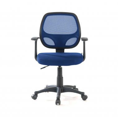 outlet cadeira de escritorio azul one malha mesh bracos fixos 3