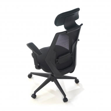 outlet cadeira de escritorio preto belinda malha mesh bracos moveis 6
