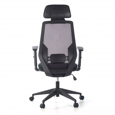 outlet cadeira de escritorio preto belinda malha mesh bracos moveis 4