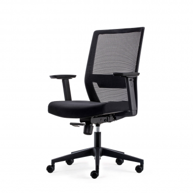 outlet cadeira de escritorio preto kana malha mesh bracos moveis 7