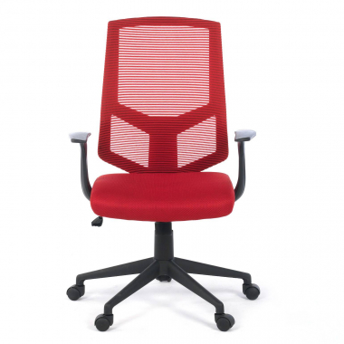 outlet cadeira de escritorio vermelho archer malha mesh bracos fixos 3