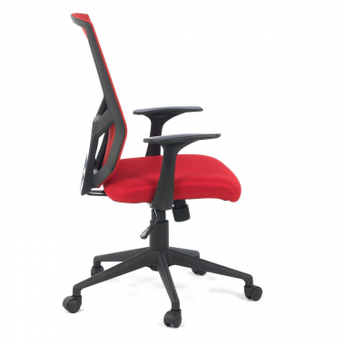 outlet cadeira de escritorio vermelho archer malha mesh bracos fixos 6