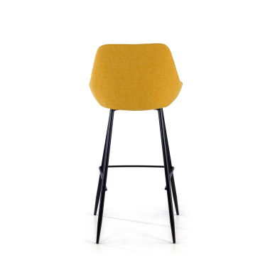 outlet cadeira de escritorio amarelo giselle tecido bracos fixos 6