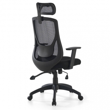 outlet cadeira de escritorio preto lake malha mesh bracos moveis 6