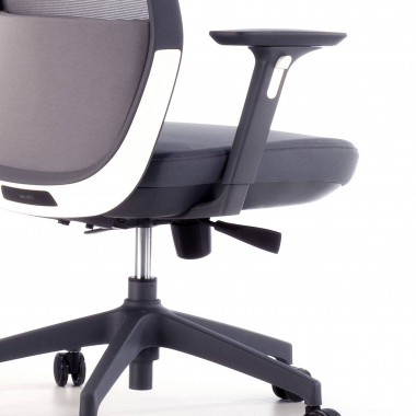 outlet cadeira de escritorio cinza five malha mesh bracos moveis 5