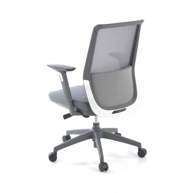 outlet cadeira de escritorio cinza five malha mesh bracos moveis 8